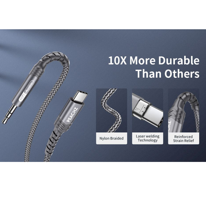 PEACHZ USB-C to 3.5mm Audio Aux Jack Cable