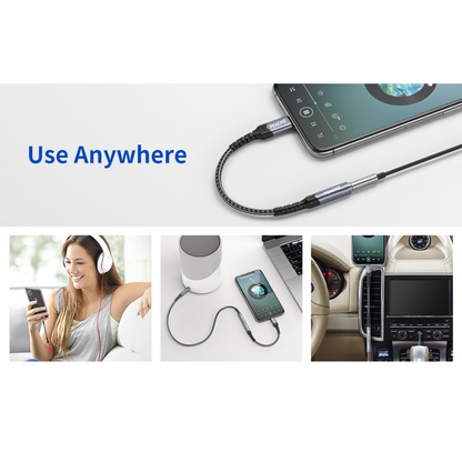 PEACHZ USB-C to 3.5mm Audio Aux Jack Cable