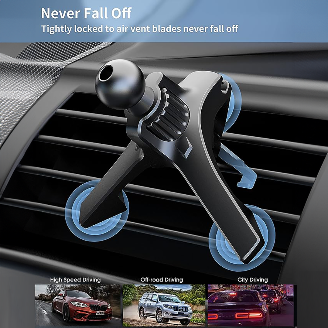 PEACHZ Universal Car Mount Clip for Round Air Vent