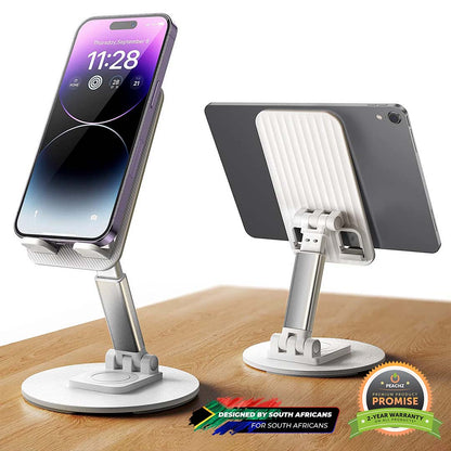 PEACHZ Foldable Height Adjustable Cell Phone Stand For Desk