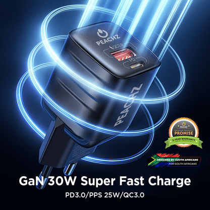 PEACHZ 30W Dual-Port Fast Charger