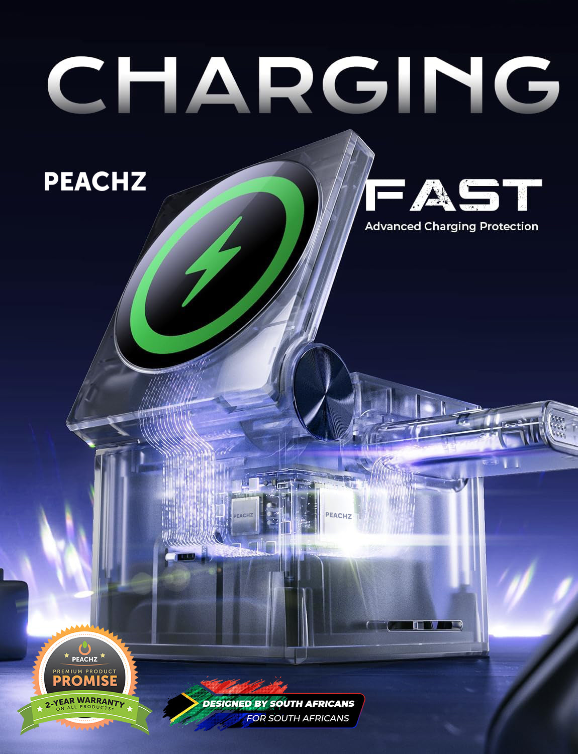 PEACHZ 3-in-1 Wireless Magsafe Charger for Apple Devices Only