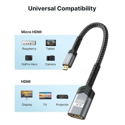 PEACHZ Micro-HDMI Male to HDMI Female Adapter