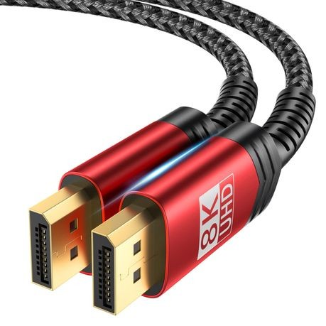 Peachz- 8K DisplayPort Cable 1.4, DP to DP Cable 2 meters High speed cable  2 Meter Cable
