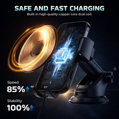 Peachz 15W Wireless Car Charger Dashboard Mount