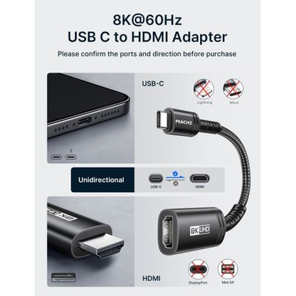 PEACHZ USB-C to HDMI Female Adapter