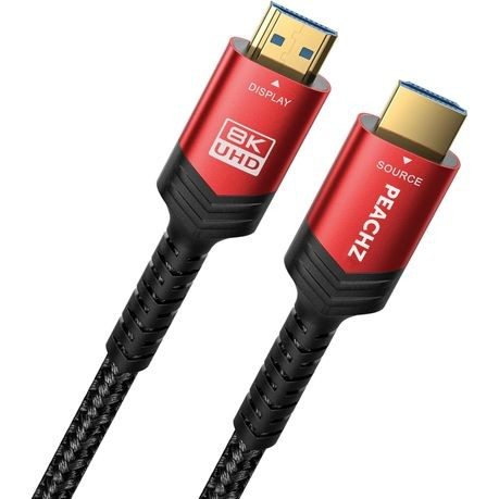 PEACHZ 8K HDMI 2.1 3M Braided Cable | 48Gbps Ultra High Speed