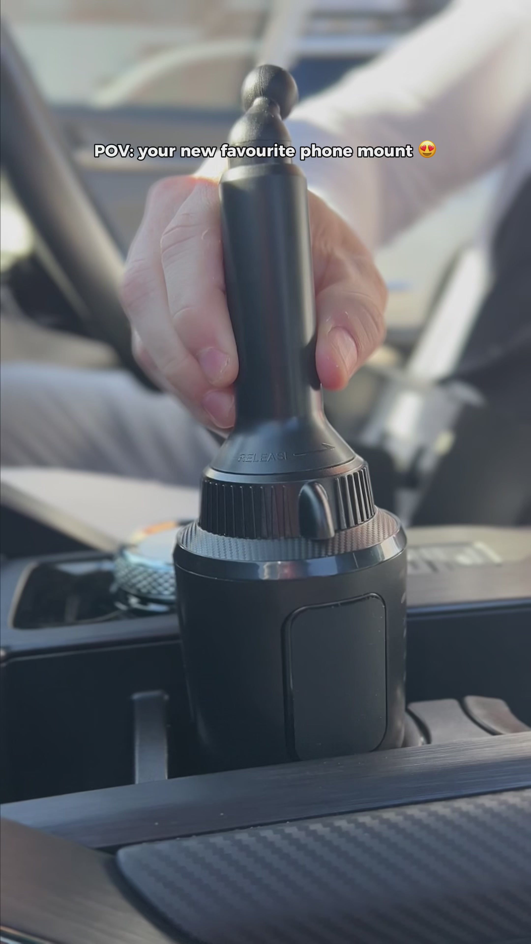 PEACHZ Cup Holder Car Phone Mount