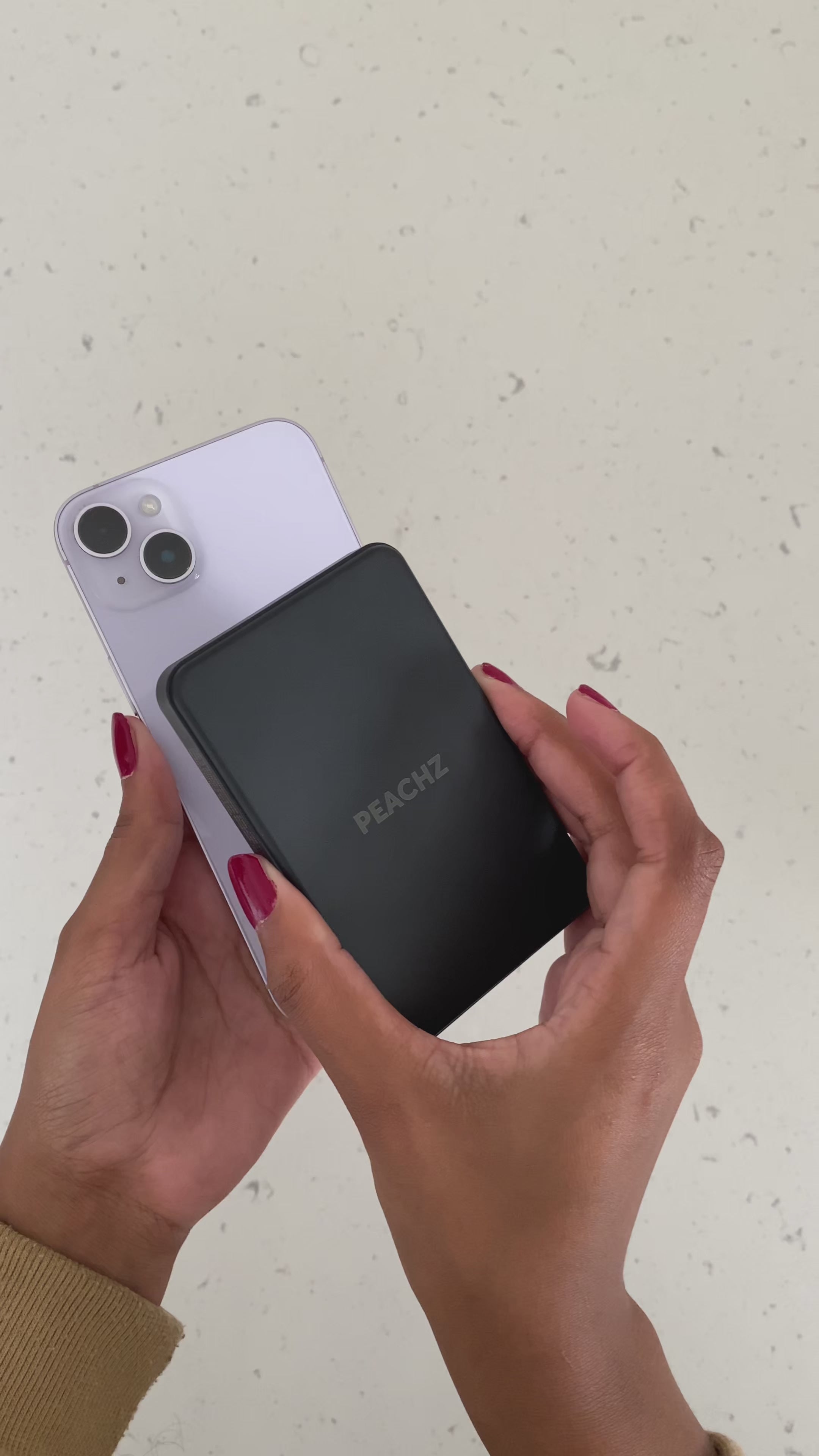 Peachz-10000mAh 15W PD Magnetic Power Bank,Slim Qi2, Magsafe Battery Pack