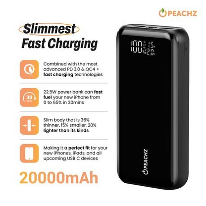 PEACHZ 20 000 mAh Fast Charging Power Bank