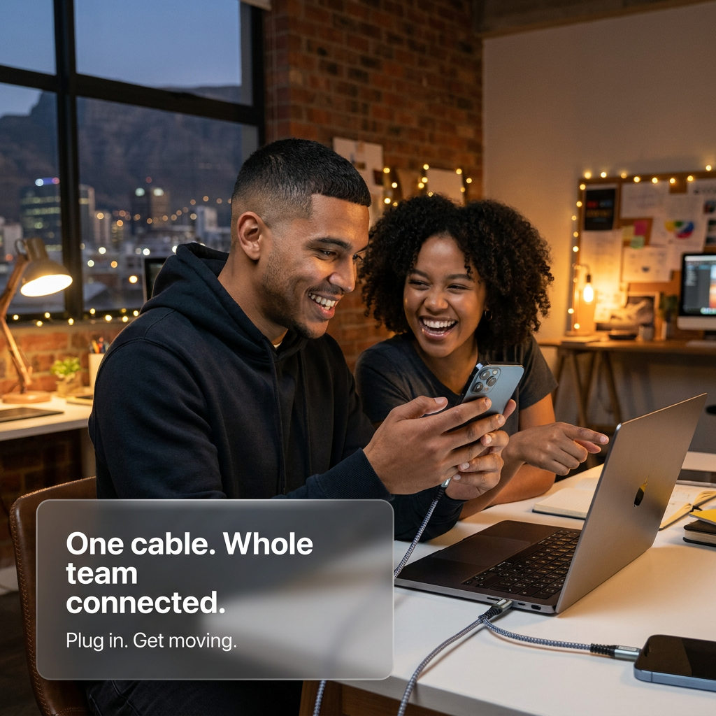 PEACHZ MFi-Certified Lightning to USB-A Nylon Braided Cable 1.88M