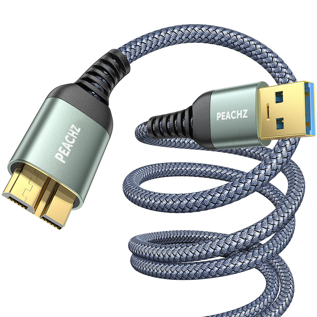 VibeX Micro USB Cable 2 A 1.5 m VXI - 944JDU - Double Side USB Cord for  Hard Drive DVD Player, Laptop - VibeX 