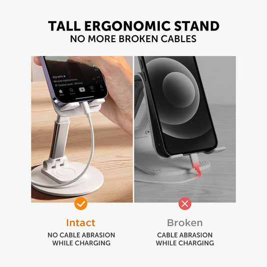 Foldable Height Adjustable Cell Phone Stand For Desk