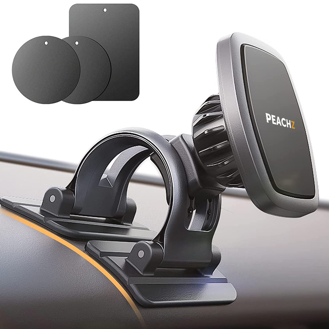 Flexible Car Dashboard Phone Mount with Magnetic Surface