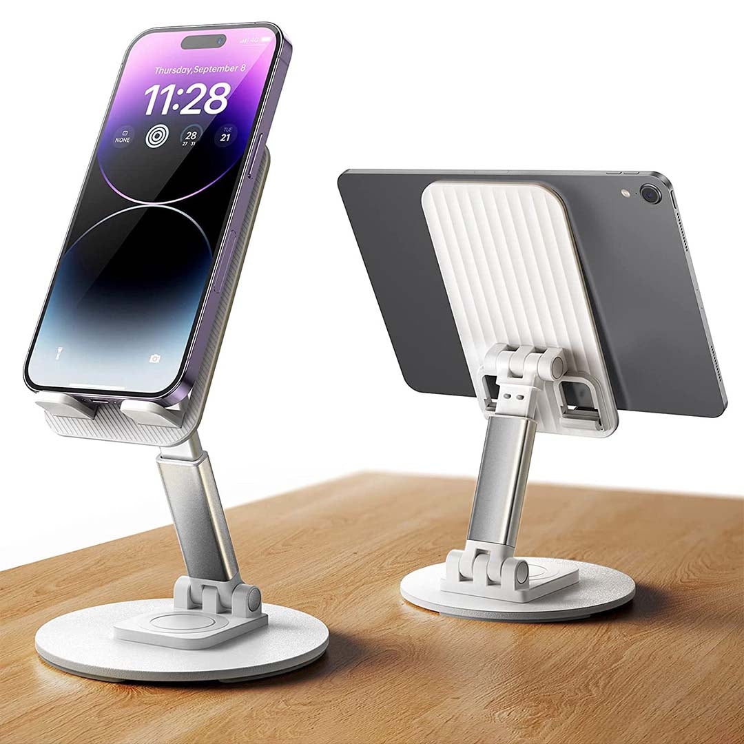 PEACHZ Foldable Height Adjustable Cell Phone Stand For Desk