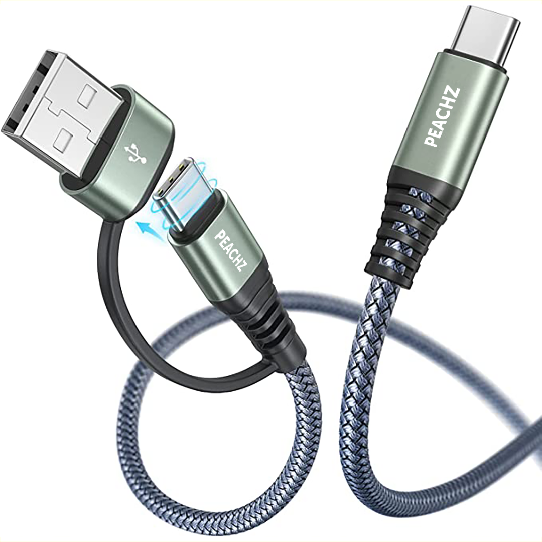 PEACHZ USB-C To USB-C/A Nylon Braided Cable