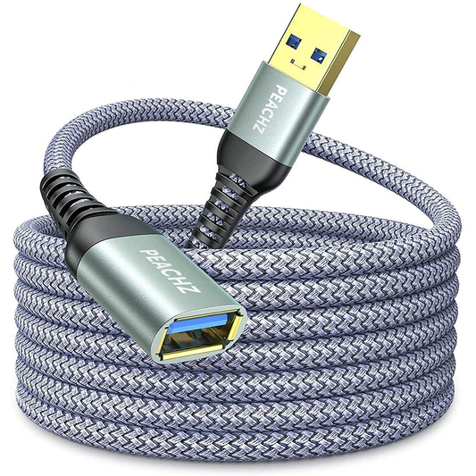 Type-A Male To Female USB 3.0 Nylon Braided Extension Cable