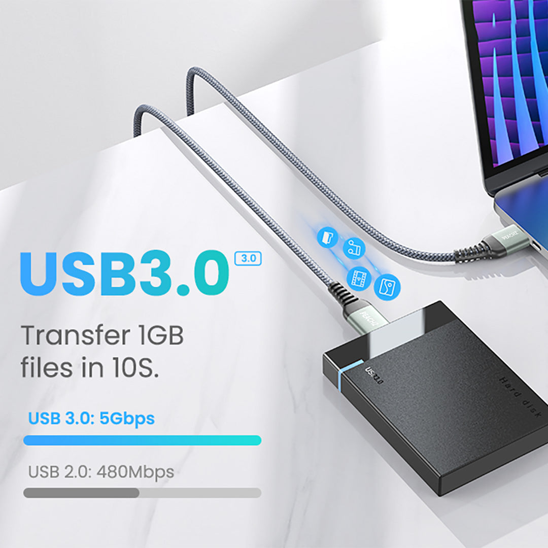 External Hard Drive Cable - USB 3.0 A Male to Micro B