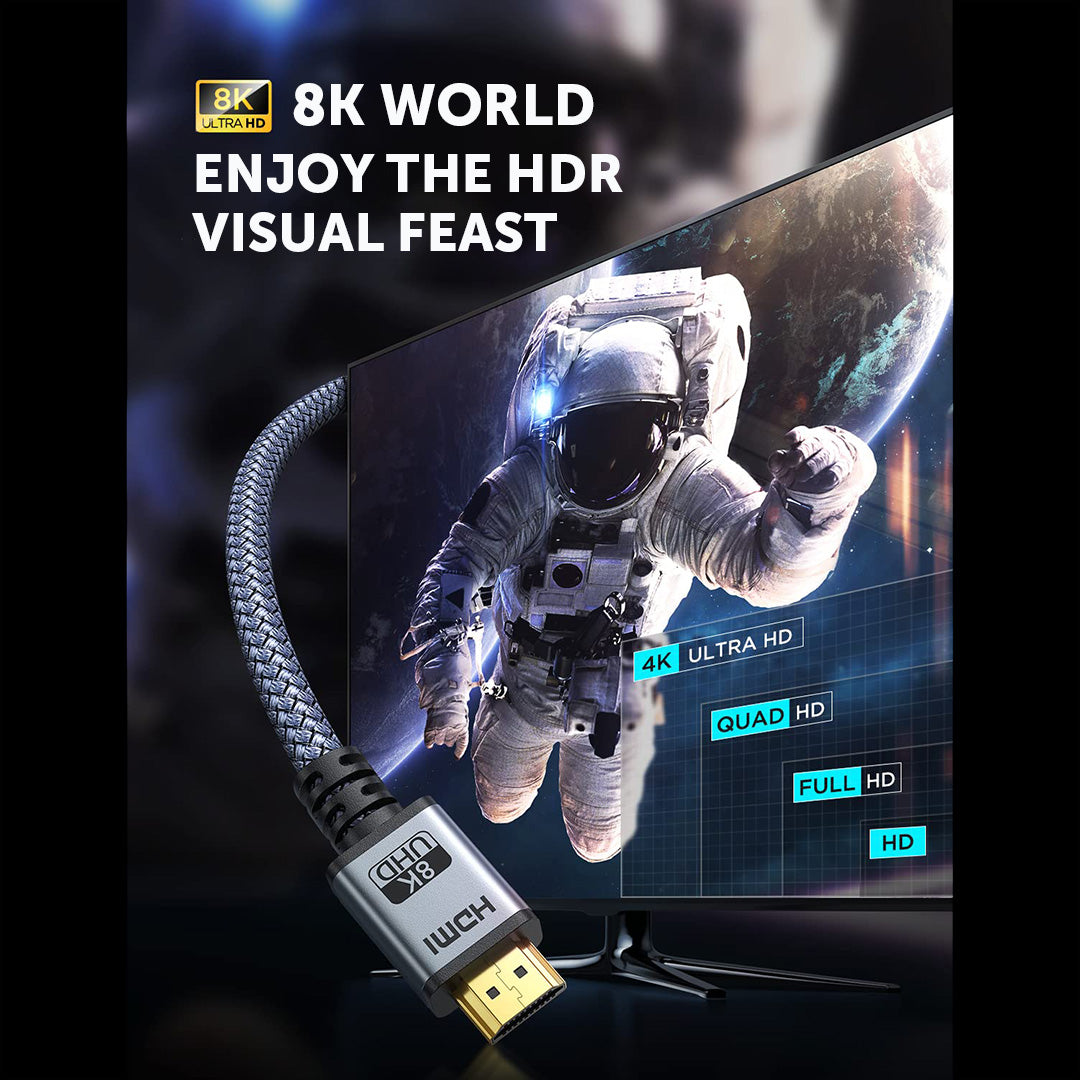 Ultra High Speed 8K HDMI Braided Cable