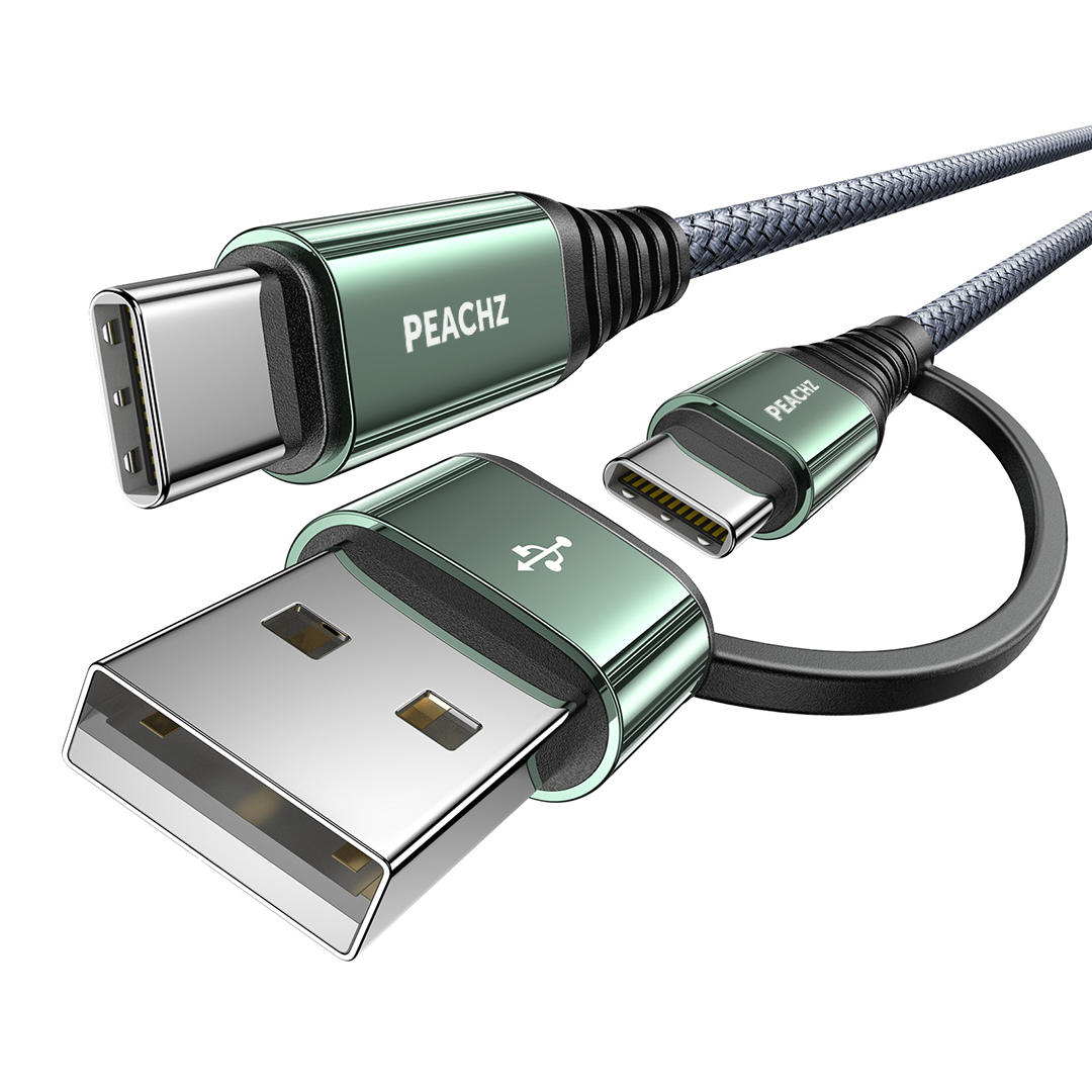 PEACHZ USB-C To USB-C/A Nylon Braided Cable