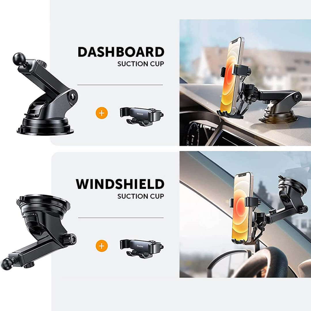 PEACHZ Dashboard Or Windshield Car Phone Mount