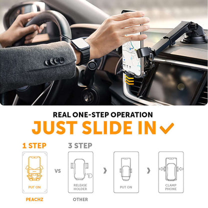 PEACHZ Dashboard Or Windshield Car Phone Mount