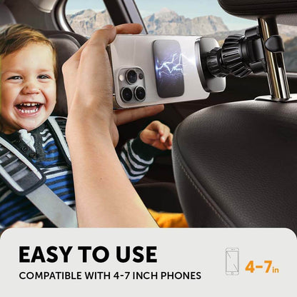 PEACHZ Magnetic Car Headrest Phone Holder