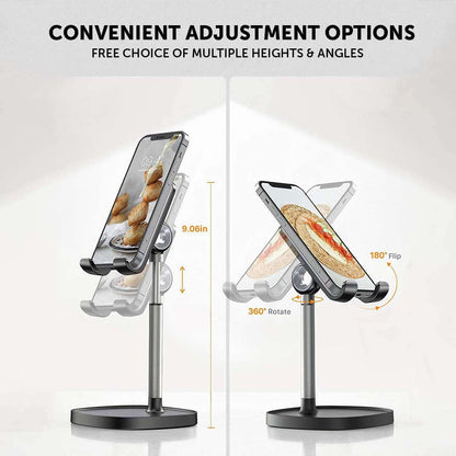 PEACHZ Height Adjustable Desktop Phone And Tablet Stand