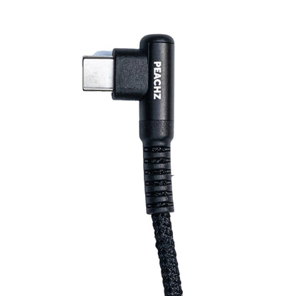 PEACHZ USB-C To USB-A USB 2.0 Elbow Nylon Braided Cable