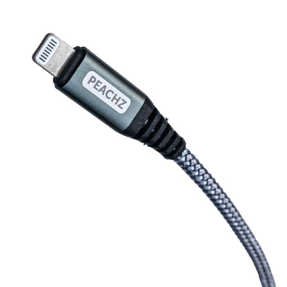 PEACHZ MFi-Certified Lightning to USB-A Nylon Braided Cable